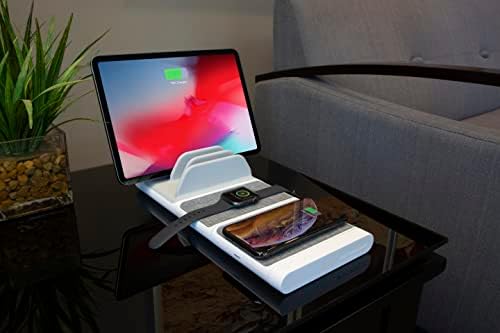 Scosche BLKIT1WT BaseLynx Modular Charging System Includes a Qi-Certified Wireless Charging Station, Apple Watch Charger & a Multi Device Charging Station with One USB-C & Two USB-A Charging Ports - Image 7