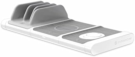 Scosche BLKIT1WT BaseLynx Modular Charging System Includes a Qi-Certified Wireless Charging Station, Apple Watch Charger & a Multi Device Charging Station with One USB-C & Two USB-A Charging Ports
